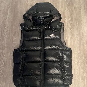 Moncler Shiny Black Puffer Vest